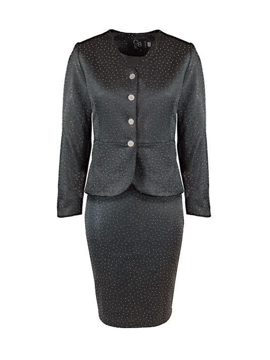 CBK Suits Icy Suit Grey with Rhinestone