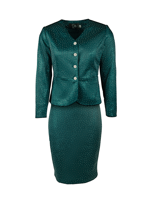 CBK Suits Icy Suit Green with Rhinestone
