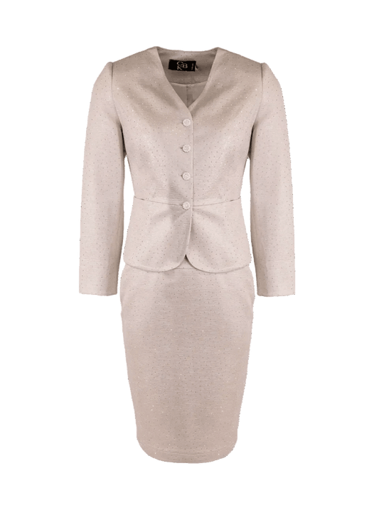 CBK Suits Icy Suit Champagne with Rhinestone