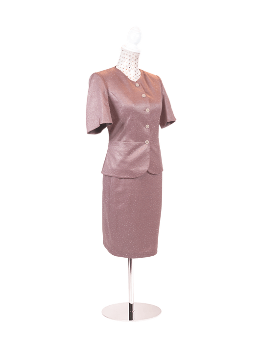 CBK Suits Bibi Short Sleeve Light Pink With Rhinestone