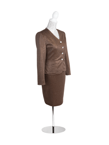 CBK Suits Icy Suit Light Brown with Rhinestone