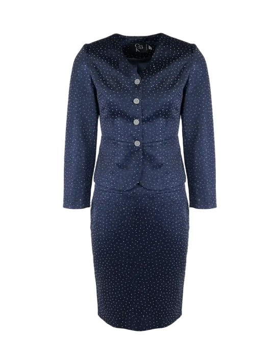 CBK Suits Icy Suit Navy with Rhinestone